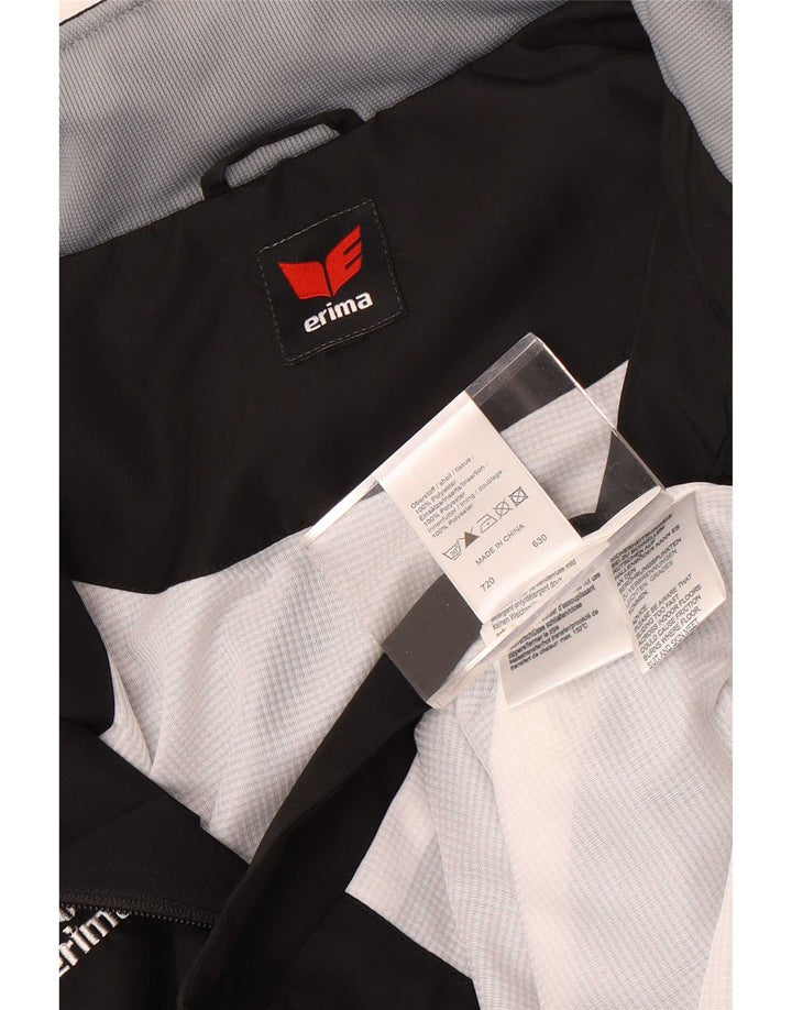 Erima Herren-Trainingsanzugoberteil, UK 38/40, mittelschwarzes Colourblock-Polyester