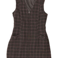 Ärmelloses Etuikleid für Damen von Oasis UK 14 Mittelgrau kariertes Polyester