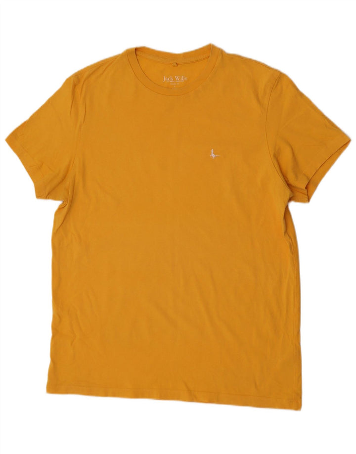 Jack Wills Herren T-Shirt Top Large Gelb Baumwolle