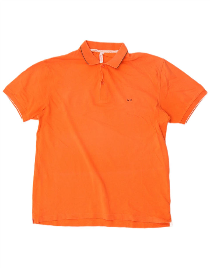 Sun68 Herren Poloshirt 2XL Orange Baumwolle