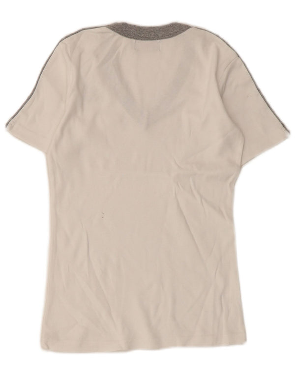 Kappa Damen T-Shirt Top UK 8 Small Weiß Colourblock