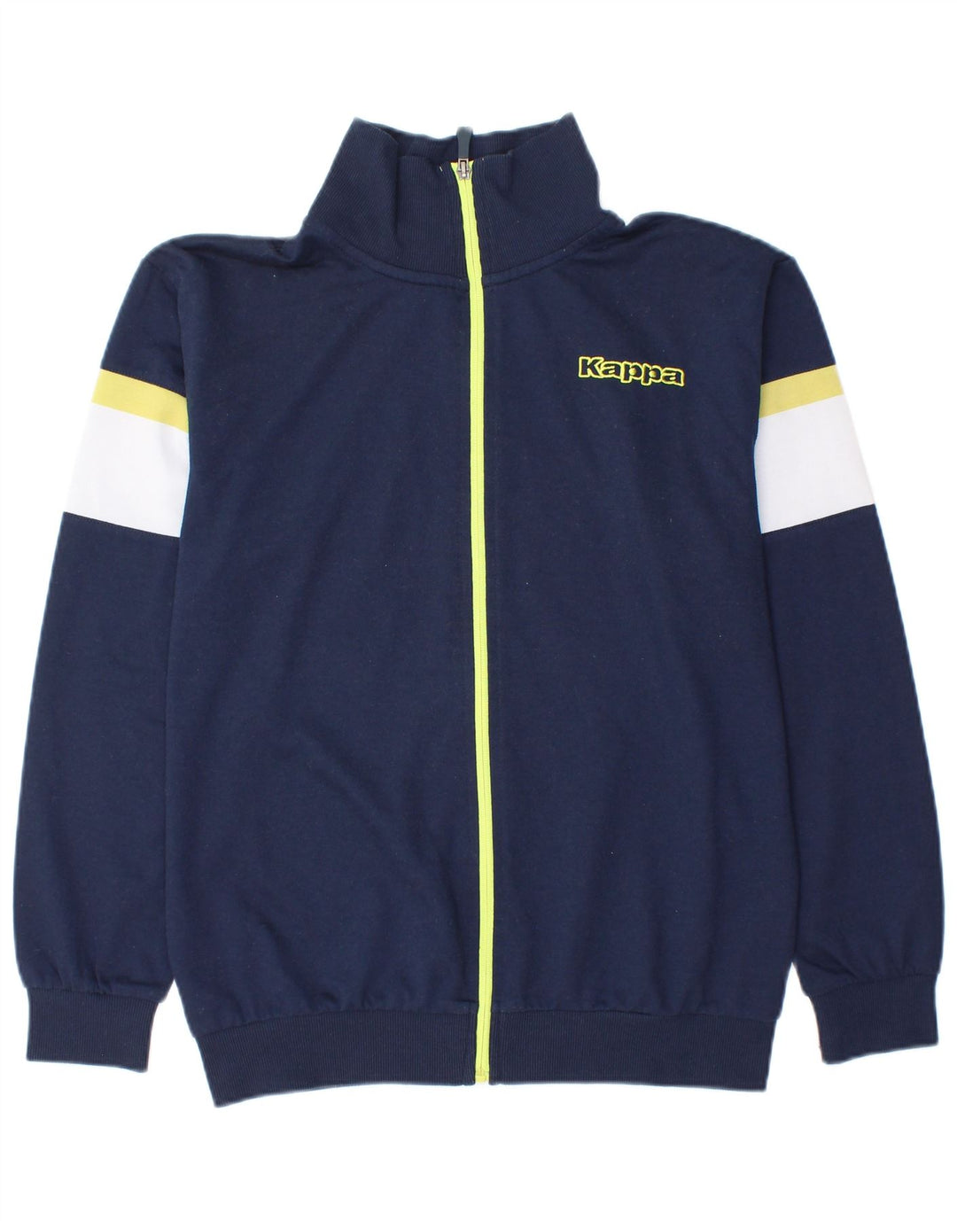Kappa Herren-Trainingsanzug-Oberteil, Mittelgroßes marineblaues Farbblock-Polyester