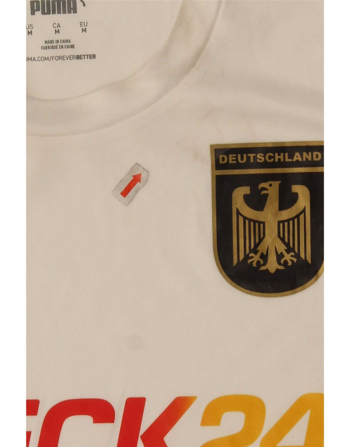 Puma Herren Deutshland Graphic T-Shirt Top Mittelweiß Polyester Sport
