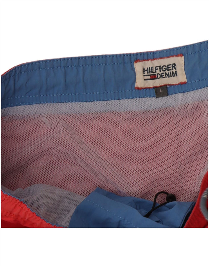 Tommy Hilfiger Herren-Badeshorts, Größe L, Rot