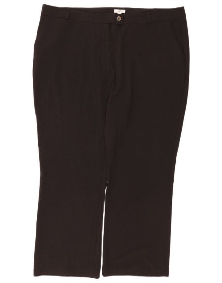 Max&Co. Damen Bootcut-Anzughose UK 22 3XL W42 L29 Schwarz Polyester