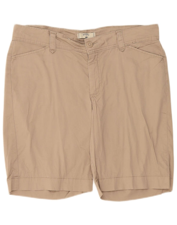 Lee Womens Riders Casual Shorts US 14 XL W36 Beige Baumwolle