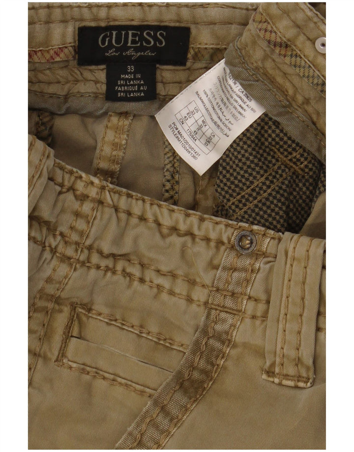 Guess Herren Cargoshorts W33 Mittelbeige Baumwolle