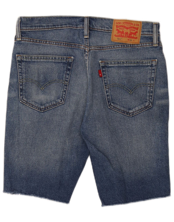 Levi's Mens 511 Denim Shorts W32 Medium Blue Cotton