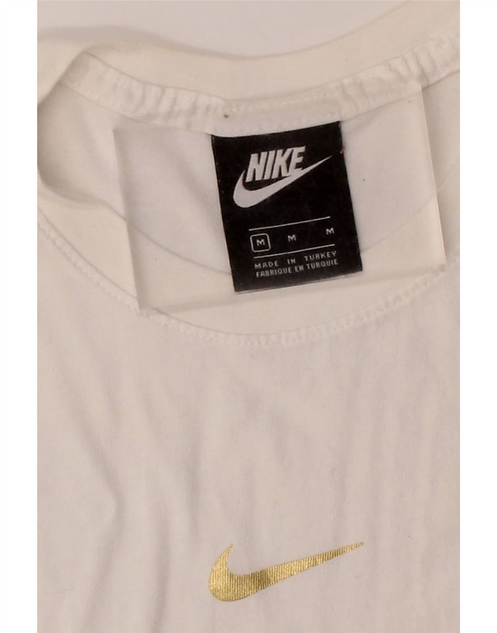 NIKE Mens T-Shirt Top Medium White Cotton Vintage Nike and Second-Hand Nike from Messina Hembry 