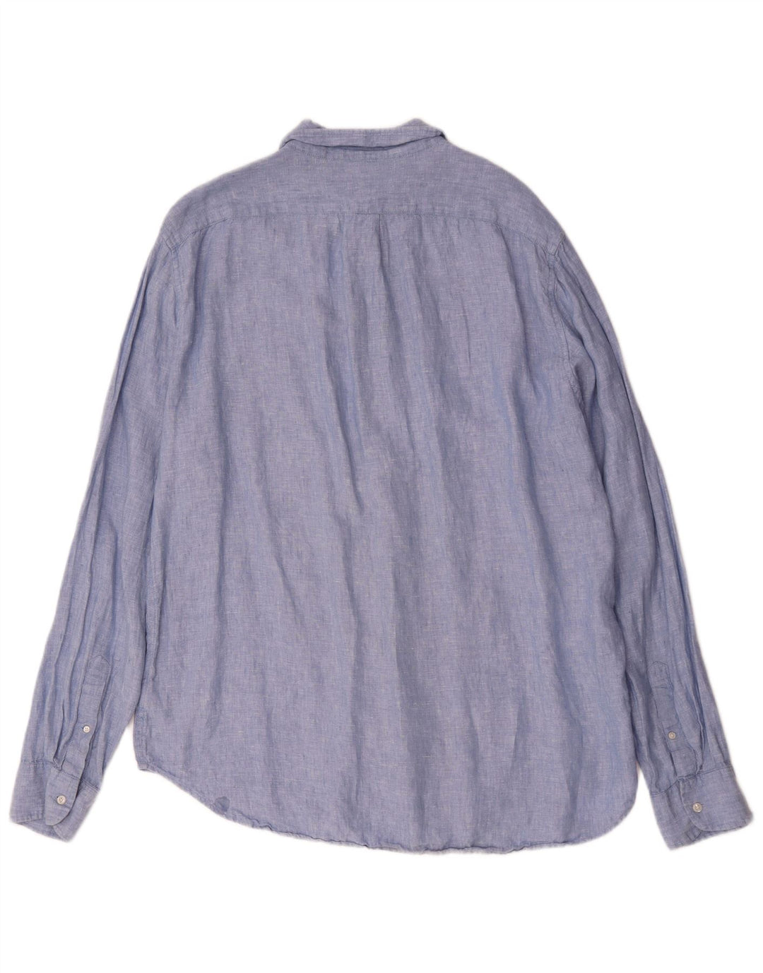 J. Crew Herren-Hemd, groß, klassische Passform, XL, blaues Leinen