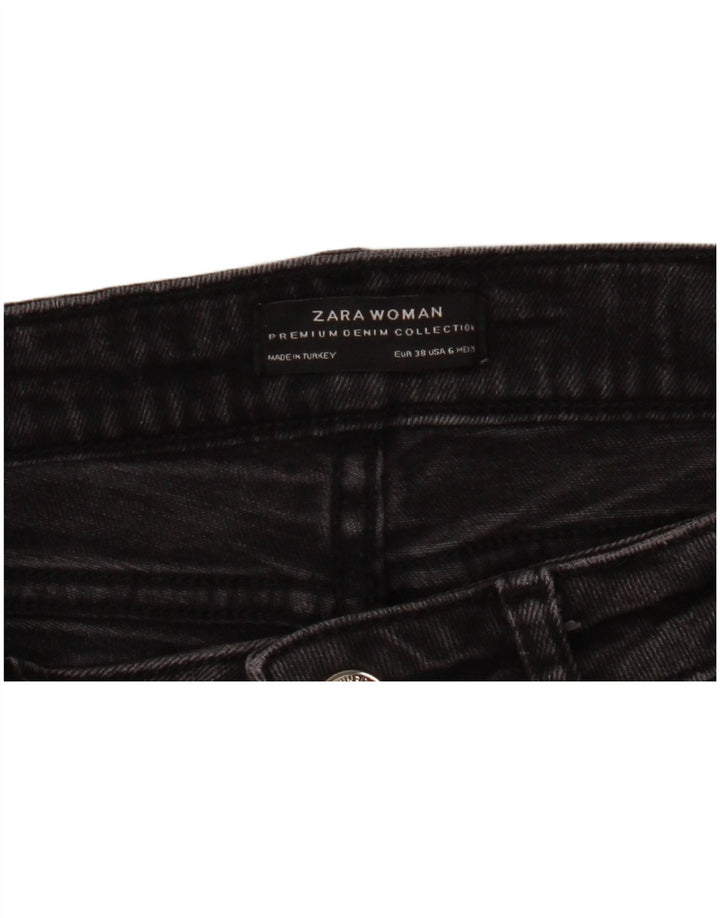 Zara Damen Distressed Skinny Jeans EU 38 Small W29 L26 Grau geblümt