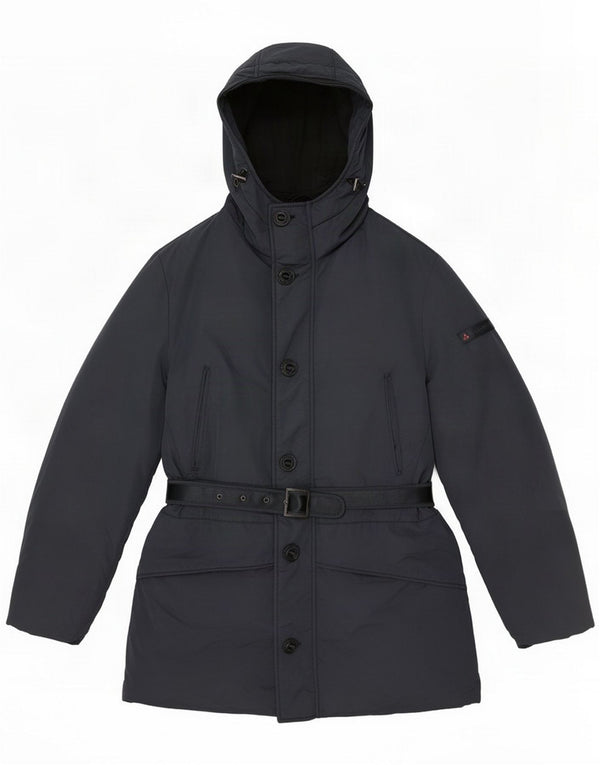 PEUTEREY Wattierte Damenjacke mit Kapuze UK 22 3XL Marineblaues Polyester