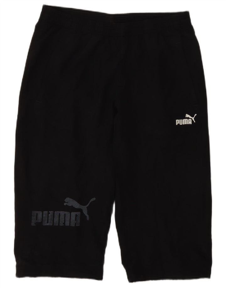 PUMA Jungen Graphic Bermuda Sportshorts 13–14 Jahre, schwarzes Polyester