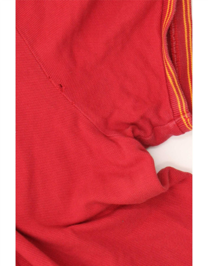 Nike Herren Galata Saray Poloshirt Mittelrot gestreift aus Baumwolle