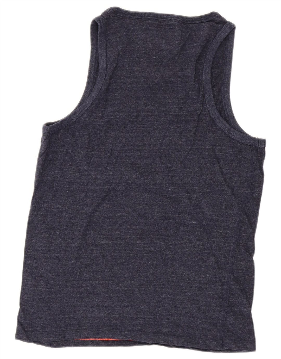 SUPERDRY Damen-Trägershirt UK 14 Large Marineblaue Baumwolle