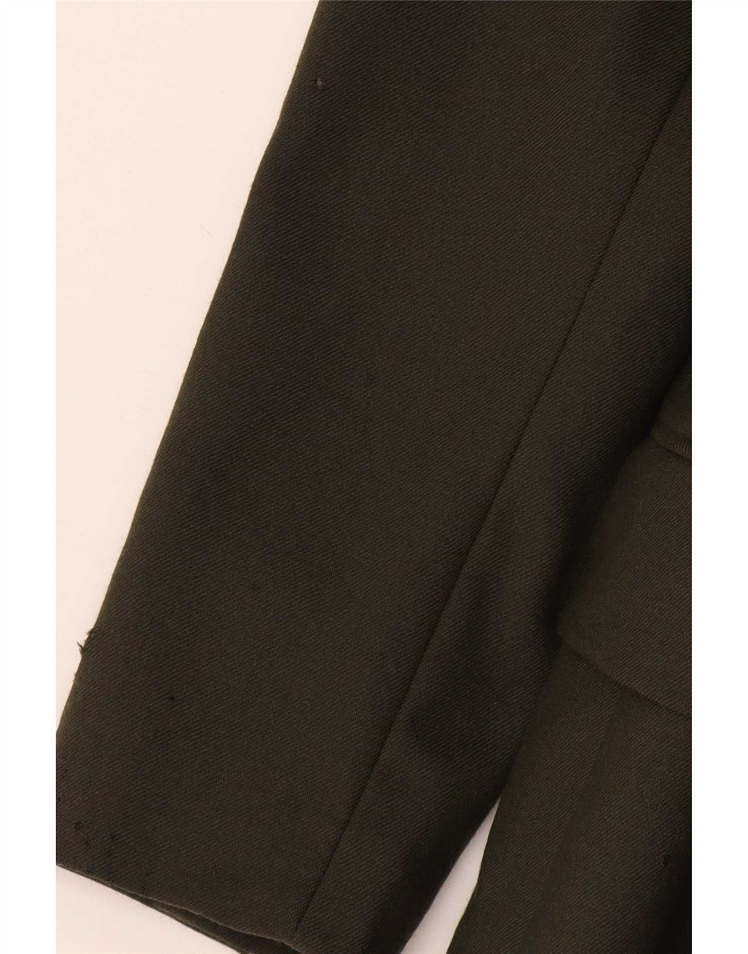 Massimo Dutti Womens Open Blazer Jacke EU 38 Small Khaki Wool