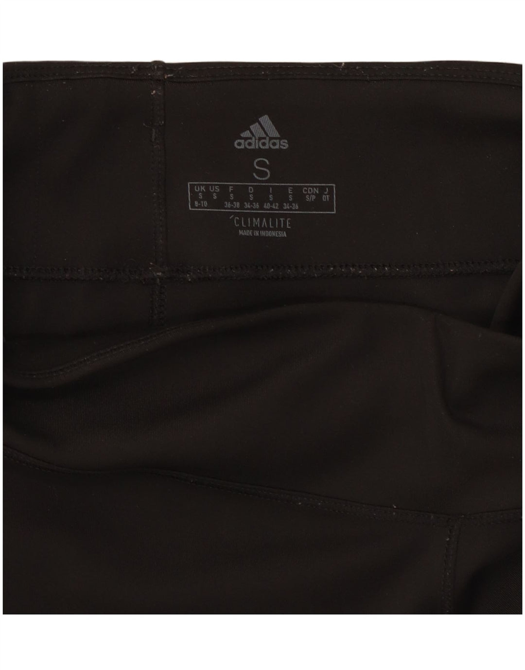 Adidas Damen Climalite Leggings UK 8/10 Small Schwarz Polyester