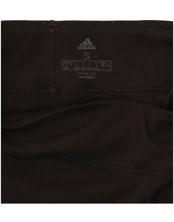Adidas Damen Climalite Leggings UK 8/10 Small Schwarz Polyester