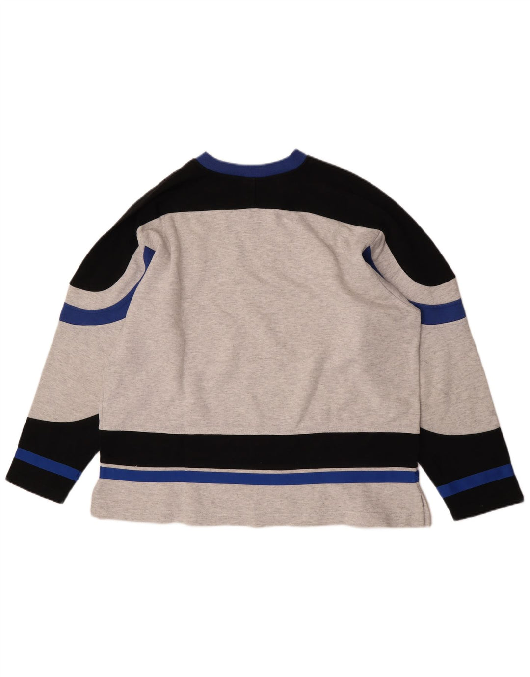 CHAMPION Herren-Sweatshirt mit Grafik, lockerer Passform, Mittelgrau, Farbblock