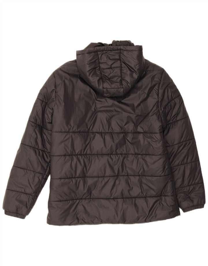 Puma Herren-Kapuzenjacke, gepolstert, Größe 40, Größe L, grau, Polyester