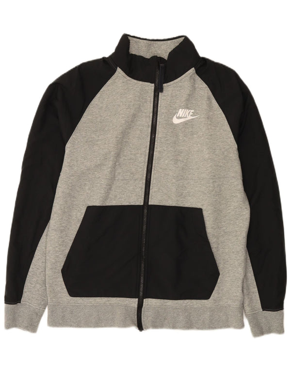 Nike Herren-Trainingsanzug-Oberteil, Jacke, Größe S, Grau, Colourblock-Baumwolle
