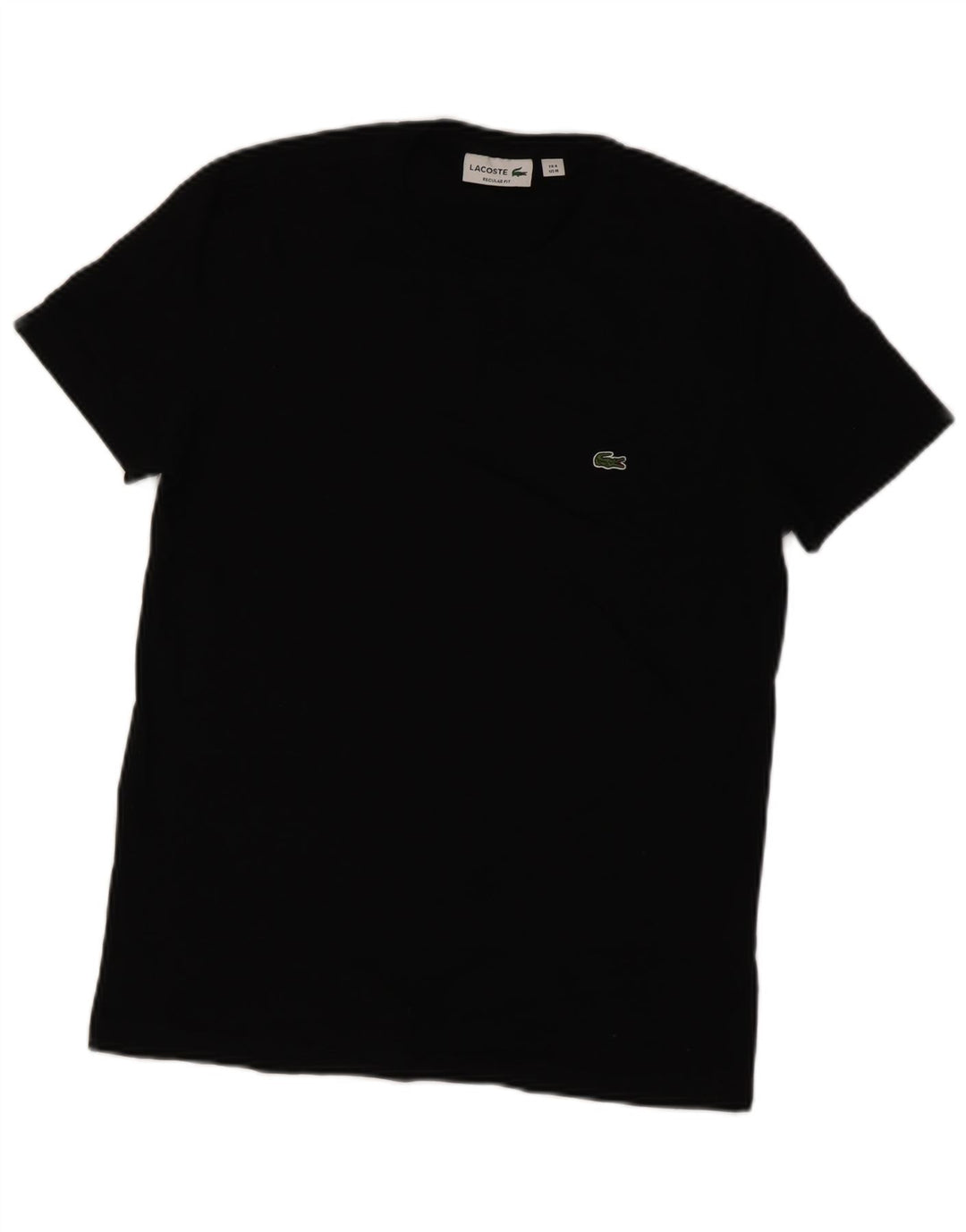 Lacoste Herren-T-Shirt mit normaler Passform, Größe 4, mittelschwarz, Baumwolle