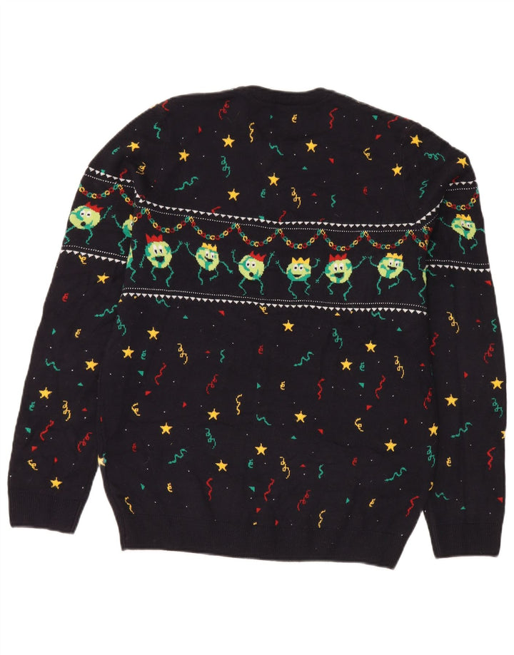 Marks & Spencer Herren-Pullover mit Rundhalsausschnitt, mittleres Marineblau