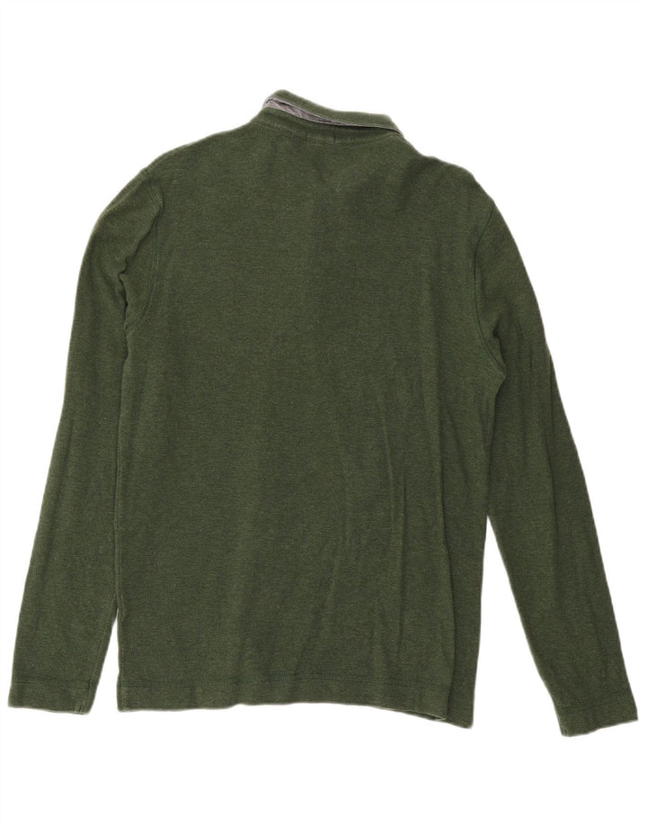 Hugo Boss Herren Langarm-Poloshirt, Größe L, Grün