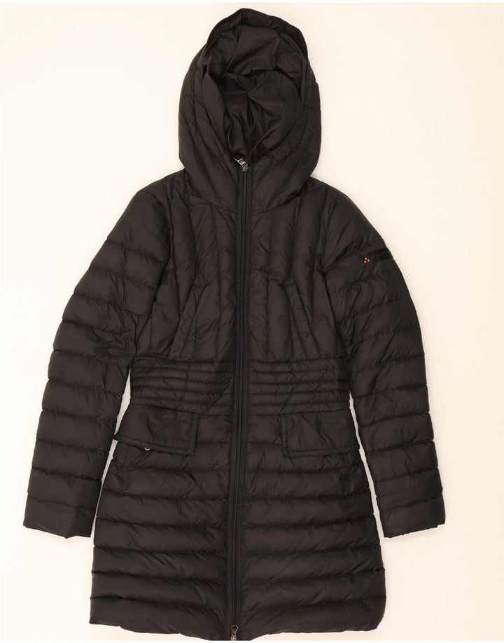PEUTEREY Womens Hooded Padded Coat IT 40 Small Black Polyamide Vintage PEUTEREY and Second-Hand PEUTEREY from Messina Hembry 