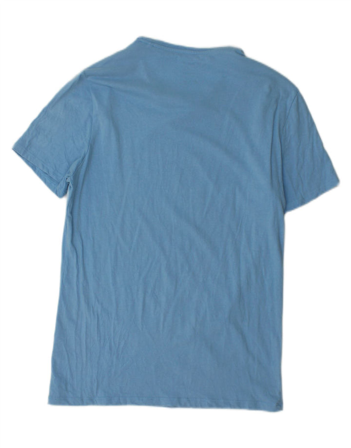 Guess Herren Grafik-T-Shirt-Oberteil Mittelblau