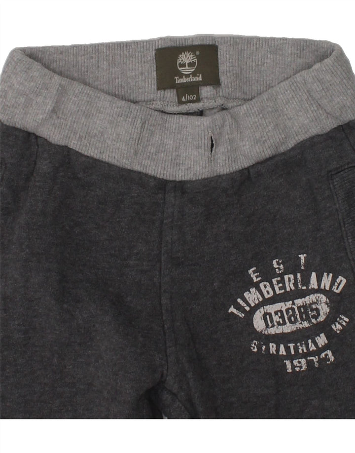 TIMBERLAND Boys Graphic Tracksuit Trousers Joggers 3-4 Years Grey | Vintage Timberland | Thrift | Second-Hand Timberland | Used Clothing | Messina Hembry 
