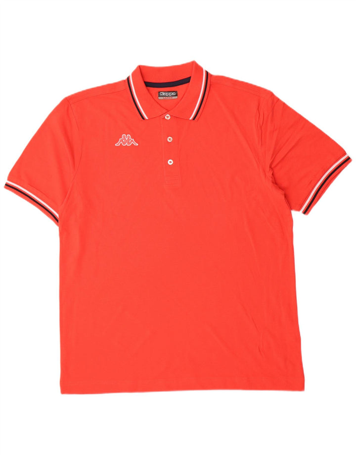 KAPPA Herren Poloshirt Große rote Baumwolle