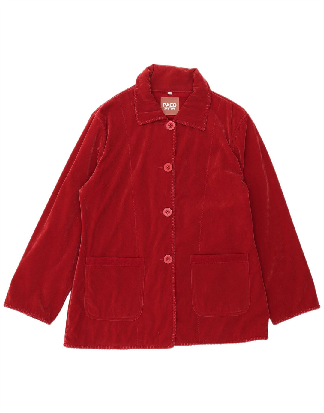 Paco Damen Fleecemantel UK 16 Large Rot Polyester