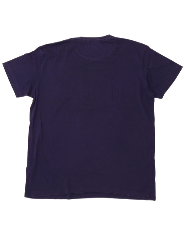 HARMONT & BLAINE Herren-T-Shirt mit schmaler Passform, Grafik, 3XL, Marineblau, Baumwolle