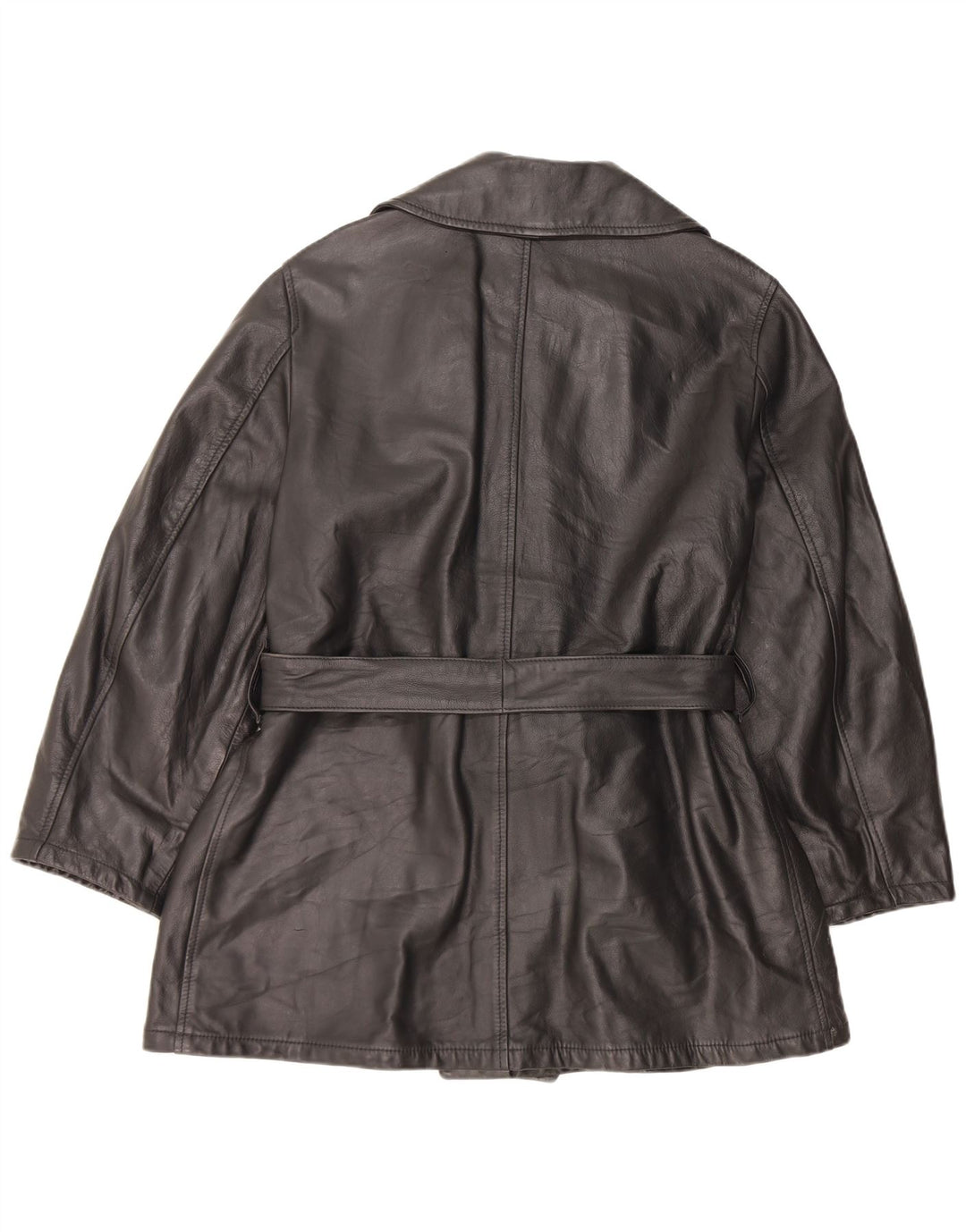 Vintage Herren Lederjacke IT 46 Small Schwarz
