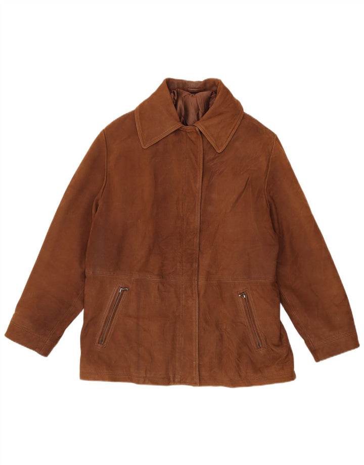 Conbipel Damen Lederjacke UK 14 Großes braunes Leder
