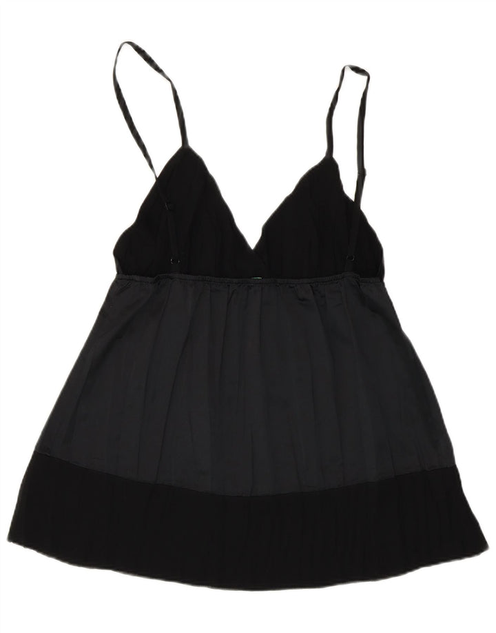Benetton Damen Cami Top UK 12 Medium Schwarz