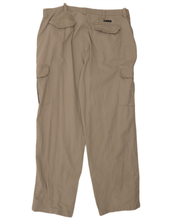 Chaps gerade Cargohose für Herren, W38, L32, graue Baumwolle