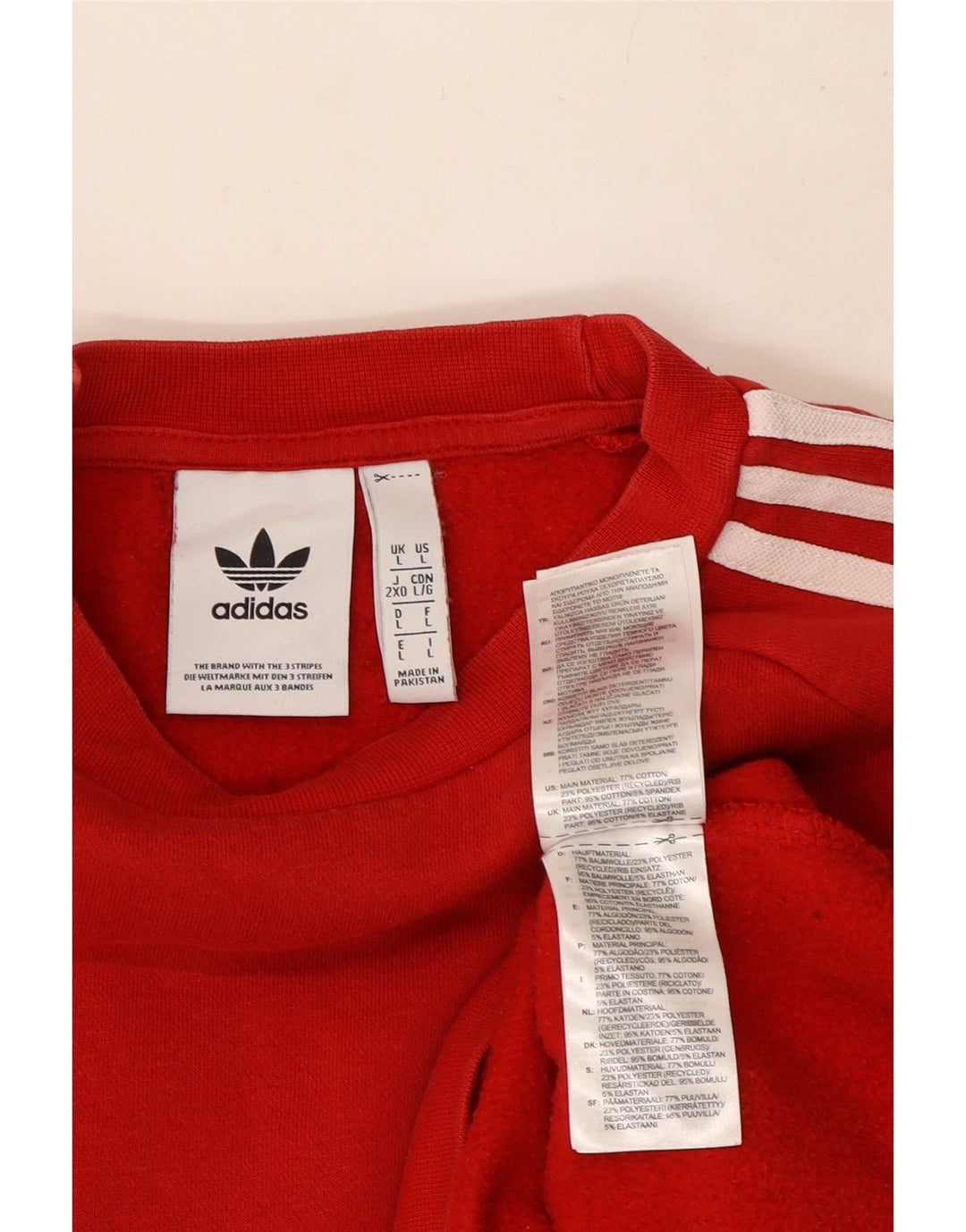 Adidas Herren Sweatshirt Pullover große rote Baumwolle