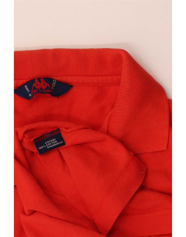 Kappa Herren-Poloshirt, große rote Baumwolle