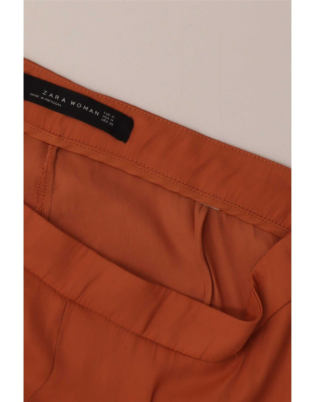 Zara Damen-Freizeithose mit weitem Bein, Größe M, W28, L30, Orange