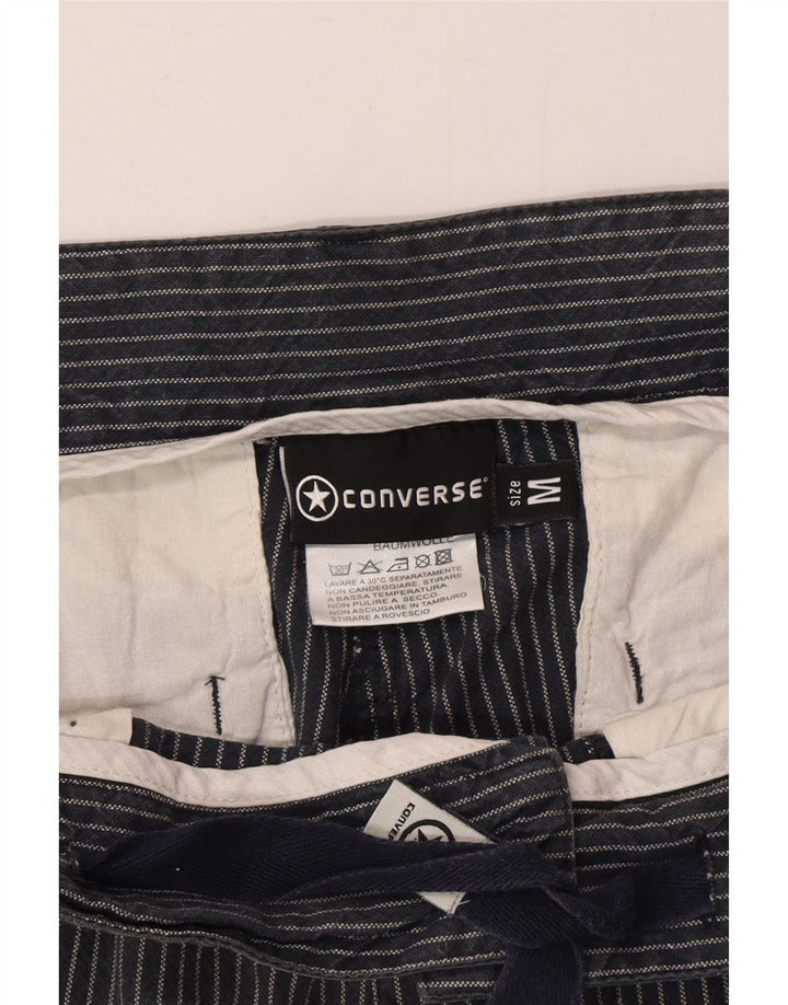 Converse Herren Chino-Shorts, Größe M, W32, grau gestreift, Baumwolle