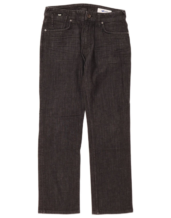 Gas Damen Straight Jeans W30 L30 Graue Baumwolle