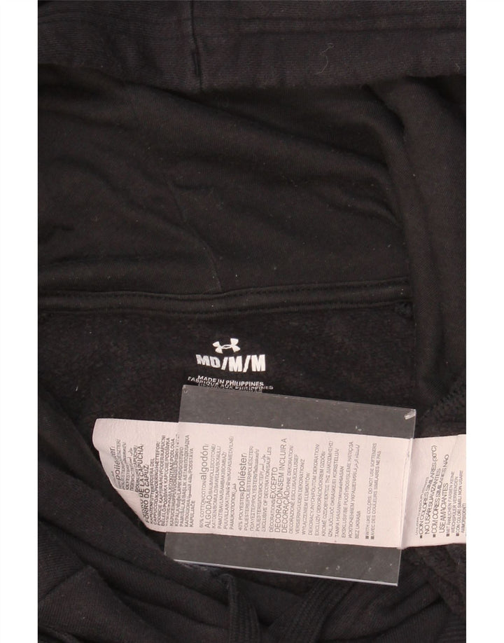 UNDER ARMOUR Mens Hoodie Jumper Medium Black Cotton