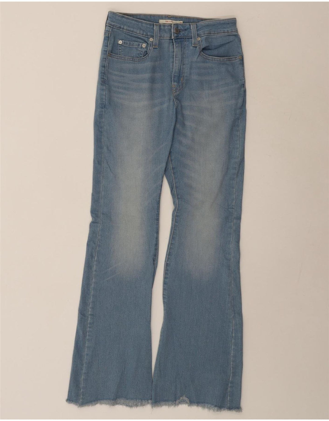 LEVI'S Damen 724 Flared Jeans W28 L32 Blaue Baumwolle