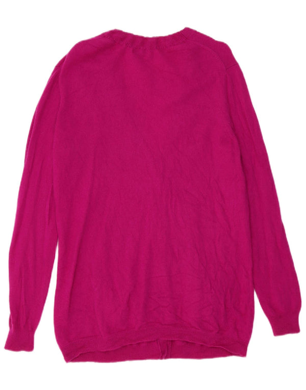 Hobbs Damen-Cardigan-Pullover UK 14 Large Burgund Kaschmir