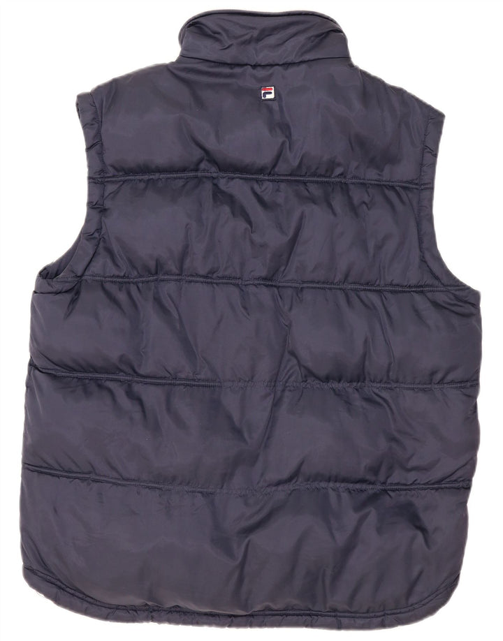 Fila Herren Wattierte Weste UK 38 Medium Navy Blue Colourblock Polyamid