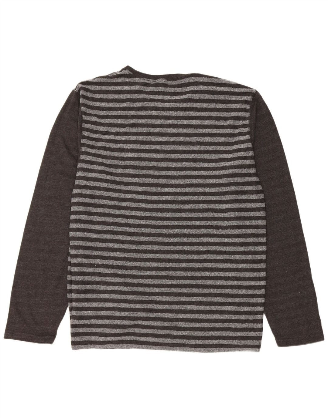 Saltrock Herren-Top, langärmelig, XL, grau gestreift, Baumwolle