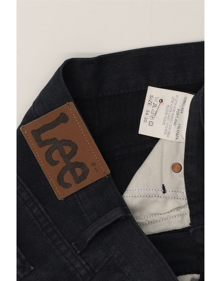 Lee Herren gerade Freizeithose W34 L30 marineblaue Baumwolle