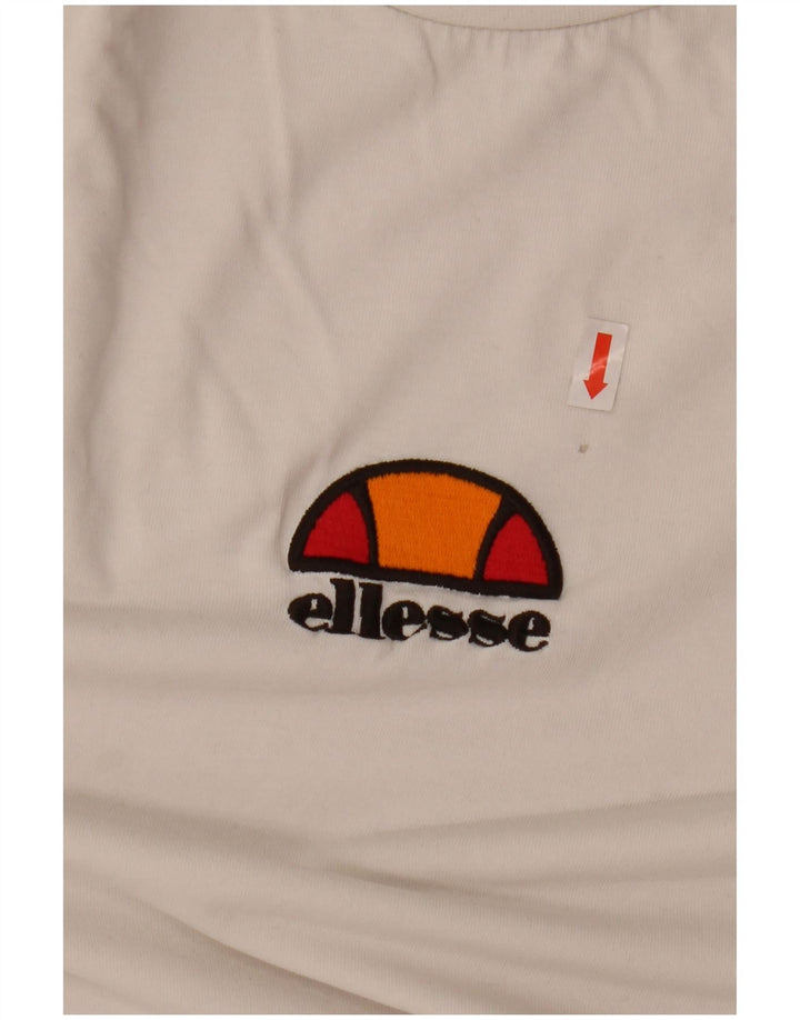 ELLESSE Herren Grafik T-Shirt Top XS Weiße Baumwolle